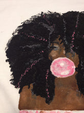 Black Girl Pink Bubble  Painted 3d T-shirt - QuorArtisticTshirts
