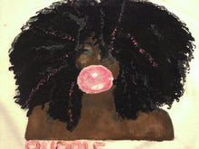 Black Girl Pink Bubble  Painted 3d T-shirt - QuorArtisticTshirts