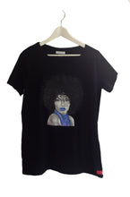 BLACK QUEEN  Blue lips T-shirt PAINTED 3d - QuorArtisticTshirts