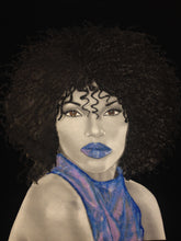 BLACK QUEEN  Blue lips T-shirt PAINTED 3d - QuorArtisticTshirts