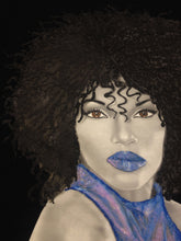 BLACK QUEEN  Blue lips T-shirt PAINTED 3d - QuorArtisticTshirts