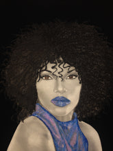 BLACK QUEEN  Blue lips T-shirt PAINTED 3d - QuorArtisticTshirts