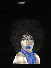 BLACK QUEEN  Blue lips T-shirt PAINTED 3d - QuorArtisticTshirts