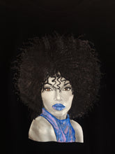 BLACK QUEEN  Blue lips T-shirt PAINTED 3d - QuorArtisticTshirts