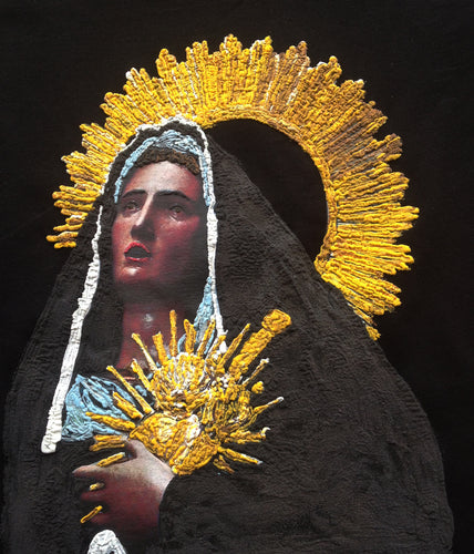 Blessed Virgin Mary T shirt  Painting 3d Black Madonna Tshirt - QuorArtisticTshirts