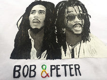 BOB MARLEY & PETER TOSH  T shirt  Painted - QuorArtisticTshirts
