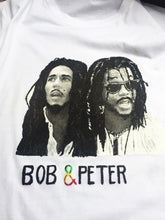 BOB MARLEY & PETER TOSH  T shirt  Painted - QuorArtisticTshirts