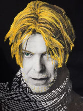 David Bowie T shirt  PAINTED 3D  Tribute to The White Duke with scarf - QuorArtisticTshirts