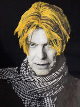 David Bowie T shirt  PAINTED 3D  Tribute to The White Duke with scarf - QuorArtisticTshirts