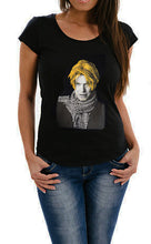 David Bowie T shirt  PAINTED 3D  Tribute to The White Duke with scarf - QuorArtisticTshirts
