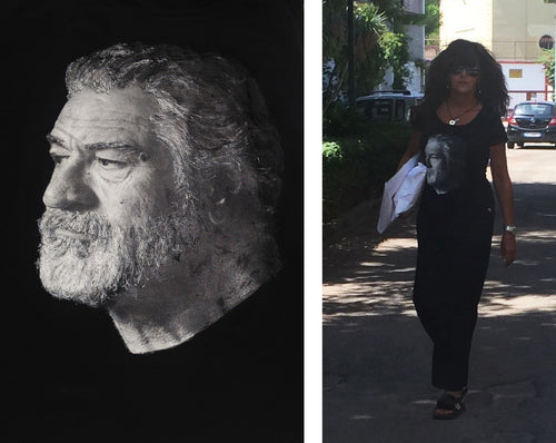 DE NIRO Artistic T-shirt  Robert DeNiro painted   Tee - QuorArtisticTshirts