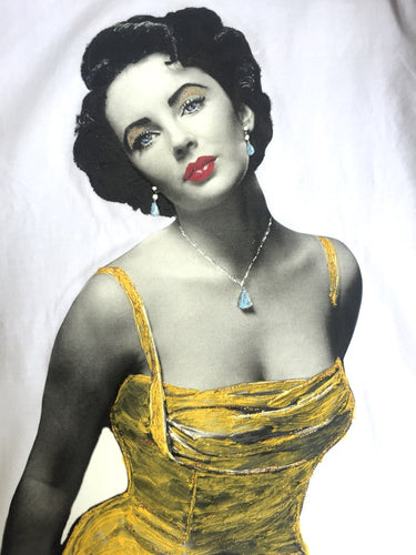 Elizabeth Taylor Painted 3D T-shirt – Hollywood Star & Humanitarian Art Tshirt - QuorArtisticTshirts