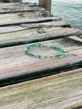 Dainty Emerald Bracelet - May Birthstone Bracelet - Calming vibes Bracelet - Emerald Turquoise Bracelet - Howlite Blue Apatite Sea Lover Bracelet - QuorArtisticTshirts