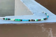 Sea Vibes Bracelet Emerald - Dainty Bracelet - May Birthstone Jewelry - Gift Green Gemstone Bracelet - Blue Apatite Unakite Nature lovers jewel - QuorArtisticTshirts