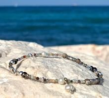 Labradorite Beaded Bracelet-  Dainty Bracelet - Positive vibes Bracelet - Earthy Energy Subtle Elegance jewel - QuorArtisticTshirts