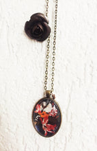 Flowers  Necklace Still Life Miniature Painted Handmade  Jewel - QuorArtisticTshirts