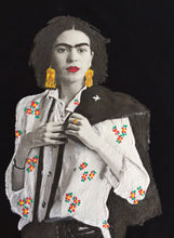 Frida Kahlo interprets Patti Smith T shirt PAINTED 3D Frida Portrait T-shirt - QuorArtisticTshirts