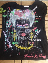Frida Kahlo inspired Art  T shirt Painted 3d - QuorArtisticTshirts