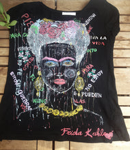 Frida Kahlo inspired Art  T shirt Painted 3d - QuorArtisticTshirts
