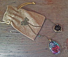 Frida Kahlo artistic Necklace Painted Handmade  Jewel Frida Kahlo inspired - QuorArtisticTshirts