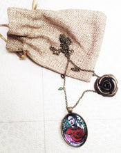 Frida Kahlo artistic Necklace Painted Handmade  Jewel Frida Kahlo inspired - QuorArtisticTshirts