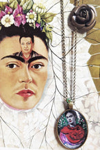 Frida Kahlo artistic Necklace Painted Handmade  Jewel Frida Kahlo inspired - QuorArtisticTshirts