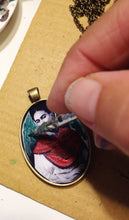 Frida Kahlo artistic Necklace Painted Handmade  Jewel Frida Kahlo inspired - QuorArtisticTshirts