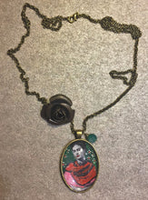 Frida Kahlo artistic Necklace Painted Handmade  Jewel Frida Kahlo inspired - QuorArtisticTshirts
