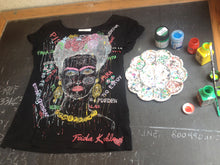 Frida Kahlo inspired Art  T shirt Painted 3d - QuorArtisticTshirts