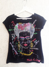 Frida Kahlo inspired Art  T shirt Painted 3d - QuorArtisticTshirts