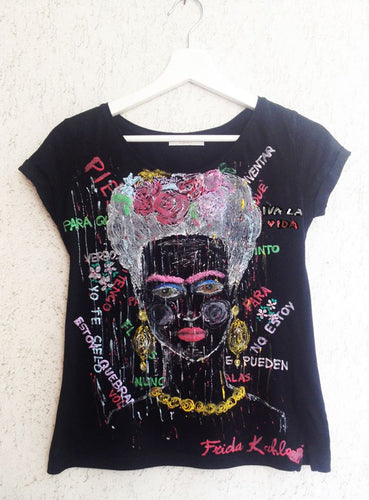 Frida Kahlo inspired Art  T shirt Painted 3d - QuorArtisticTshirts