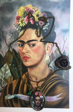 Frida Kahlo Portrait Necklace Bronzed Painting Jewel Pendant jewelry  Glass Cabochon - QuorArtisticTshirts