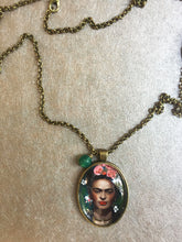 Frida Kahlo Portrait Necklace Bronzed Painting Jewel Pendant jewelry  Glass Cabochon - QuorArtisticTshirts
