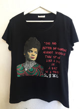 IDA B. WELLS-BARNETT  Artistic T-shirt - Iconic FEMINIST Women Tshirt- WOMEN RIGHTS  Painted T-shirt - Art to wear - QuorArtisticTshirts