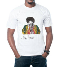 Jimi Hendrix T-shirt  Painted 3d  Afroamerican rock - QuorArtisticTshirts