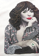 Joan Collins T shirt Painted Handmade Art to Wear by Quortshirts - QuorArtisticTshirts
