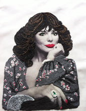 Joan Collins T shirt Painted Handmade Art to Wear by Quortshirts - QuorArtisticTshirts