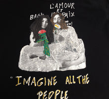 John Lennon and Yoko Ono T-shirt Peace & Love Tshirt Art To Wear - QuorArtisticTshirts