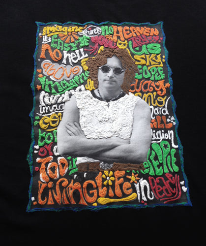 John Lennon 3D Art T-shirt – Painted Peace Tribute - QuorArtisticTshirts