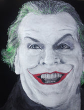 JACK NICHOLSON as JOKER Artistic T-shirt Painted ART TO WEAR - QuorArtisticTshirts