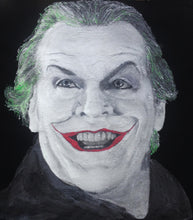 JACK NICHOLSON as JOKER Artistic T-shirt Painted ART TO WEAR - QuorArtisticTshirts