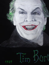 JACK NICHOLSON as JOKER Artistic T-shirt Painted ART TO WEAR - QuorArtisticTshirts
