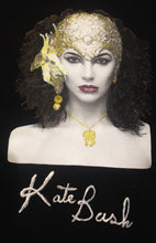 Kate Bush Golden Glitter Headpiece Artistic Hand-Painted 3D T-shirt - QuorArtisticTshirts