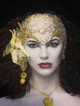 Kate Bush Golden Glitter Headpiece Artistic Hand-Painted 3D T-shirt - QuorArtisticTshirts