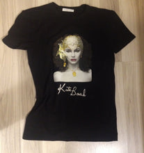 Kate Bush Golden Glitter Headpiece Artistic Hand-Painted 3D T-shirt - QuorArtisticTshirts