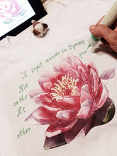 LOTUS Flower Painted 3d T shirt Emily Dickinson poetry Tshirt Literary Gift - QuorArtisticTshirts