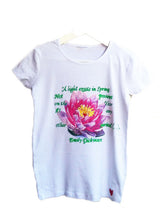 LOTUS Flower Painted 3d T shirt Emily Dickinson poetry Tshirt Literary Gift - QuorArtisticTshirts
