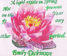 LOTUS Flower Painted 3d T shirt Emily Dickinson poetry Tshirt Literary Gift - QuorArtisticTshirts
