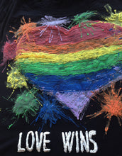 Love Wins Painted T-shirt – LGBTQ+ Pride Statement - Marriage Equality Tribute - QuorArtisticTshirts