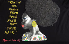 Afro Natural Hair T-shirt  Marcus Garvey Quote  PAINTED 3D - QuorArtisticTshirts